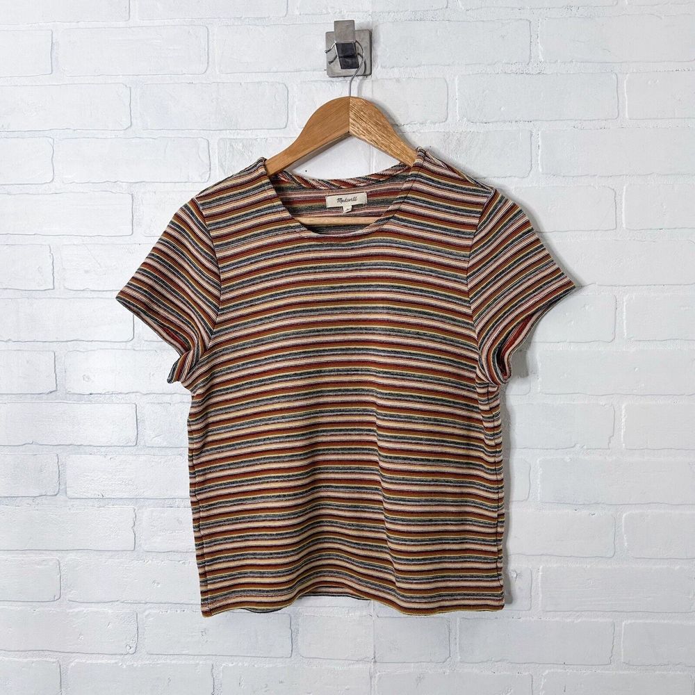 Madewell Multi-Color Striped Short Sleeve Tee
